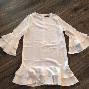 Bell Sleeve White Dress
